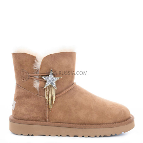 UGG Bailey Button Star Mini Chestnut