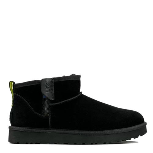 UGG Men's Classic Ultra Mini Zip Boot Black