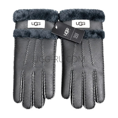 Перчатки UGG кожаные Grey Slate