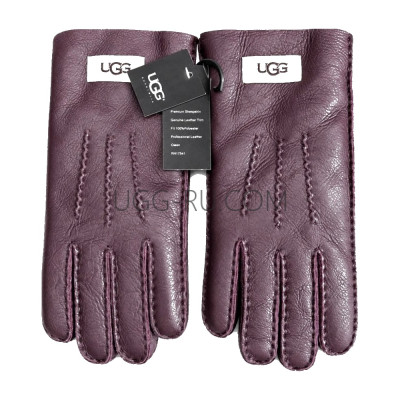 Перчатки UGG кожаные Plum