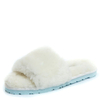 UGG Fluff Slide Slippers White UGG Fluff Slide Slippers White