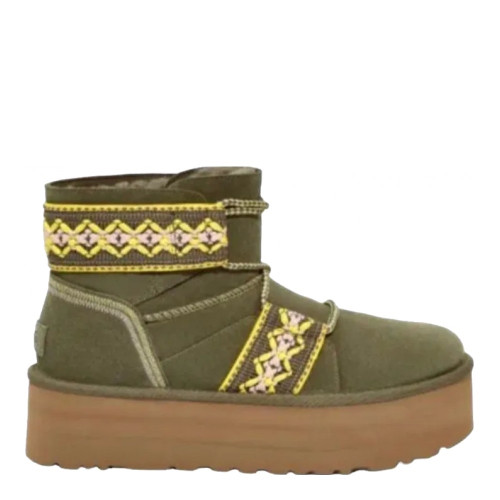 UGG Classic Mini Braid Platform Khaki