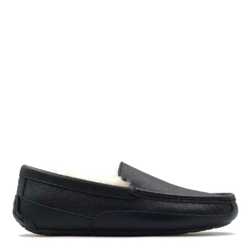 UGG Mens Ascot Slipper Leather Black