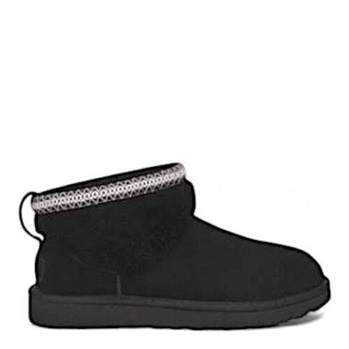 UGG Ultra Mini Lack Maxi Curly Boot Black