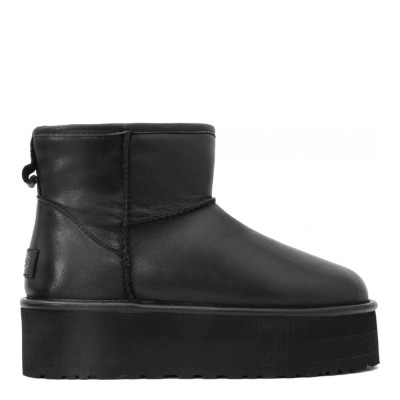 Classic Mini Platform Leather Black