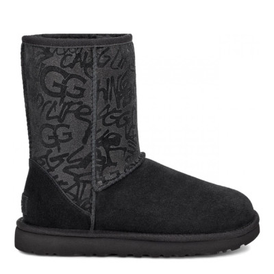 Classic Short Sparkle Graffiti Black
