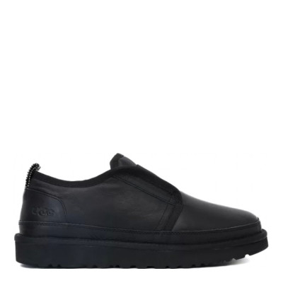 Mens Slipper Flex Leather Black