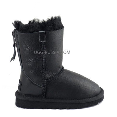 Kids Classic ZIP Leather Black