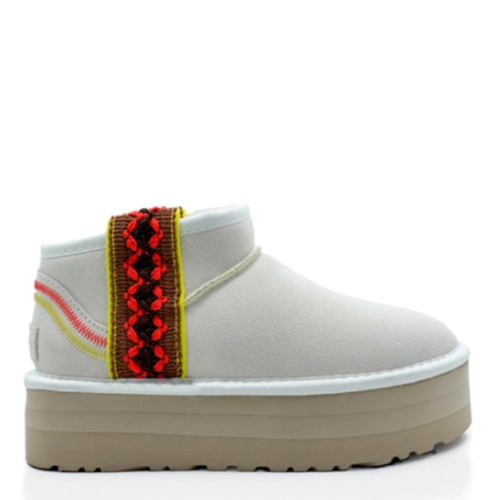UGG Classic Ultra Mini Braid Platform White