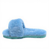 Меховые домашние тапочки Fur Slides Голубые